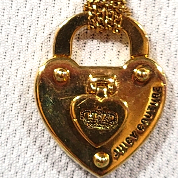 RETIRED JUICY COUTURE NWT HEART LOCK PENDENT NECKLACE - Picture 3 of 6